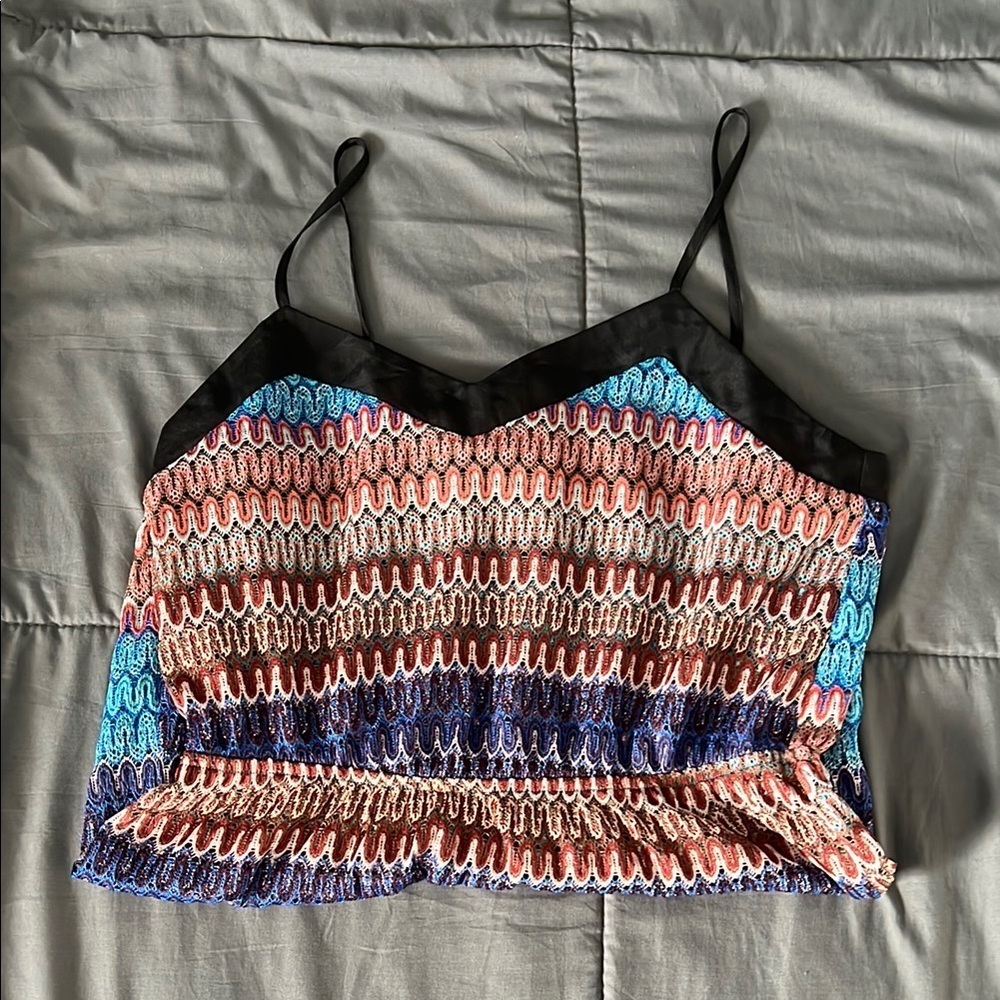 Topshop Metallic Semi Sheer Romper Size Small Petite